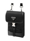 Re-Nylon Saffiano Leather Mini Bag Black - PRADA - BALAAN 2