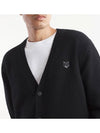 Bold Fox Head Patch Regular Lambswool Cardigan Black - MAISON KITSUNE - BALAAN 5