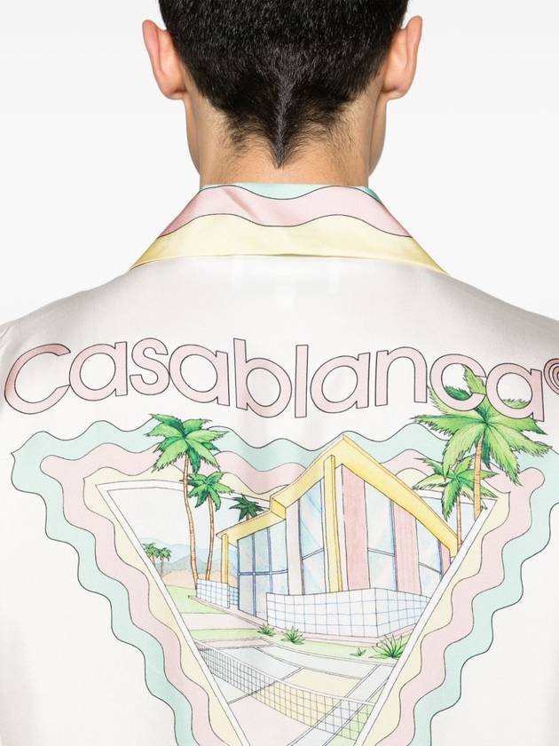 CASABLANCA CUBAN COLLAR SHORT SLEEVE SHIRT - CASABLANCA - BALAAN 5