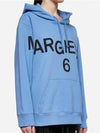 Maxi Logo Oversized Cotton Hoodie Blue - MAISON MARGIELA - BALAAN 6