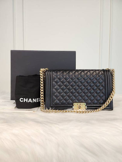 Women s Boy Bag Large Lambskin Gold Plated 20s Condition A - CHANEL - BALAAN 2