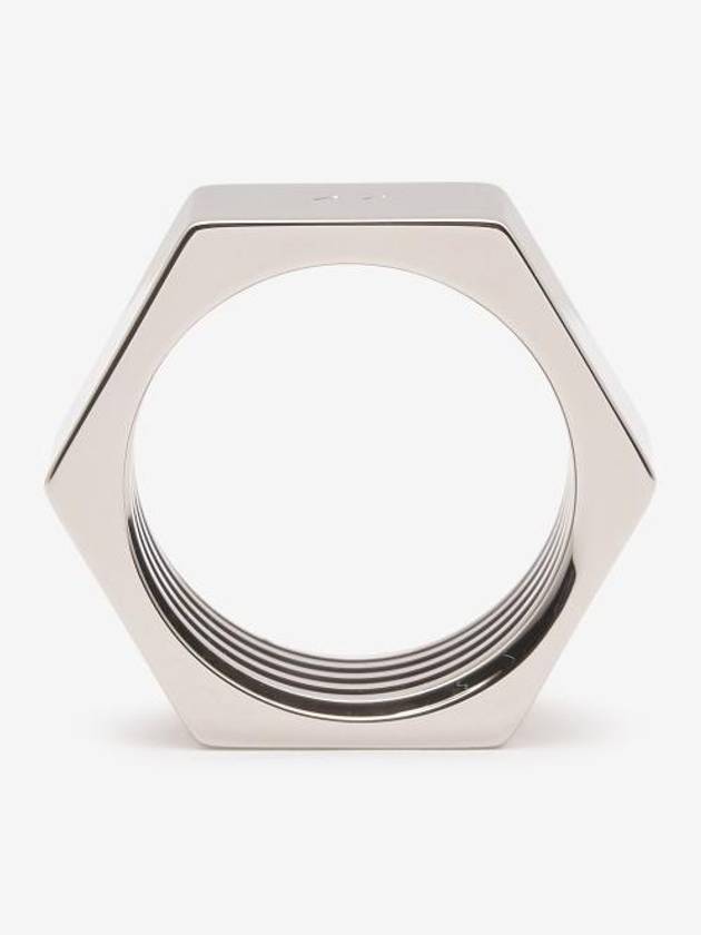 Women's Bolt Nut Ring Palladium - MAISON MARGIELA - BALAAN 3