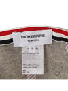 Bow Grosgrain Wool Flannel Ball Cap Light Grey - THOM BROWNE - BALAAN 9