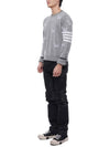 Hector Intarsia Crew Neck Knit Top Grey - THOM BROWNE - BALAAN 5