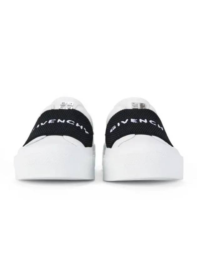 City Sport Sneakers In Leather with Strap White Black - GIVENCHY - BALAAN 4