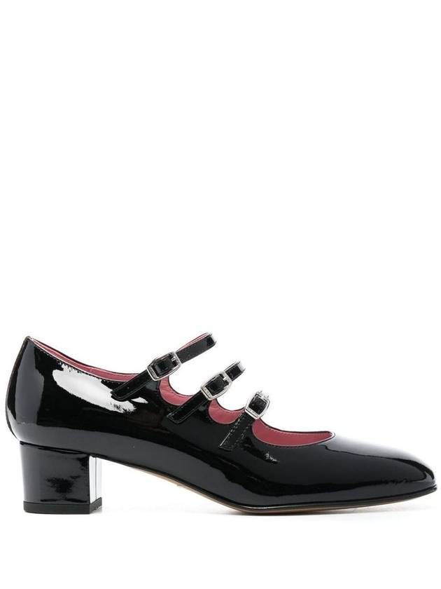 'Kina' Black Mary Janes With Straps And Block Heel In Patent Leather Woman - CAREL - BALAAN 1