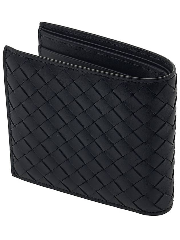 Intrecciato Weaving Half Wallet Dark Navy - BOTTEGA VENETA - BALAAN 4