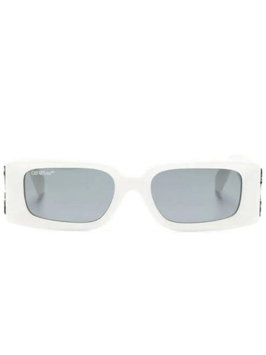 Roman rectangular frame sunglasses OERI098F23PLA0010107 - OFF WHITE - BALAAN 1