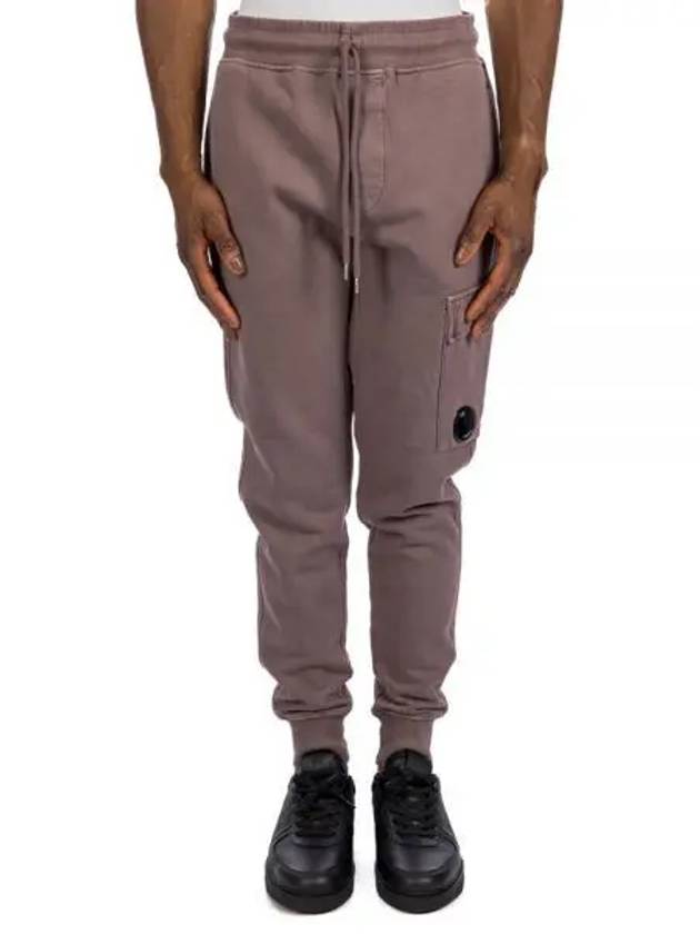 Brushed Emerized Diagonal Fleece Cargo Track Pants Purple - CP COMPANY - BALAAN 2