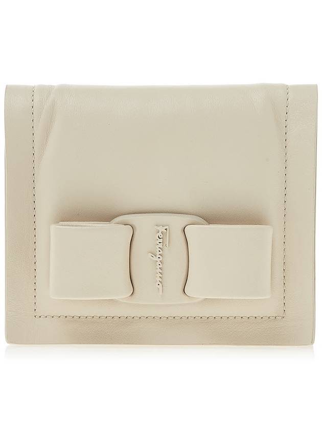 Viva Bow Compact Half Wallet Bone - SALVATORE FERRAGAMO - BALAAN 2