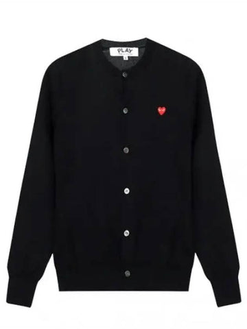 Small Red Heart Waffen Cardigan Women - COMME DES GARCONS - BALAAN 1