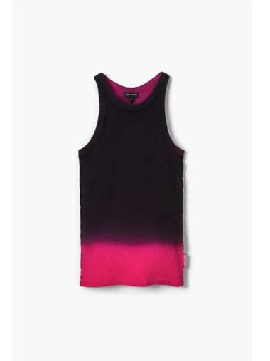 Ombre Grunge Spray Rib Tank BlackHot Pink MJTAM24007PIX - MARC JACOBS - BALAAN 1