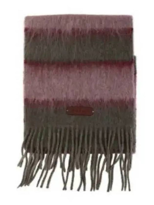 Striped Wool Mohair Muffler Pink - MARNI - BALAAN 2