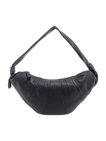 Croissant Large Soft Grained Leather Cross Bag Dark Chocolate - LEMAIRE - BALAAN 1