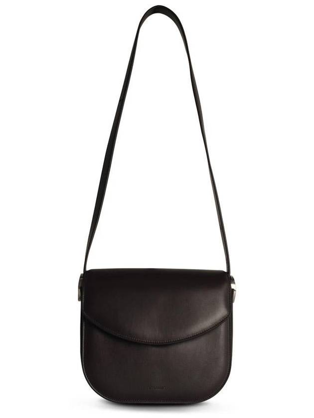 Jil Sander 'Coin' Medium Brown Leather Crossbody Bag - JIL SANDER - BALAAN 1