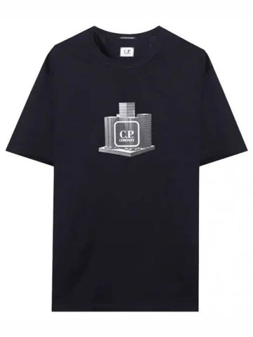 Metropolis Logo Graphic T Shirt Short Sleeve Tee - CP COMPANY - BALAAN 1