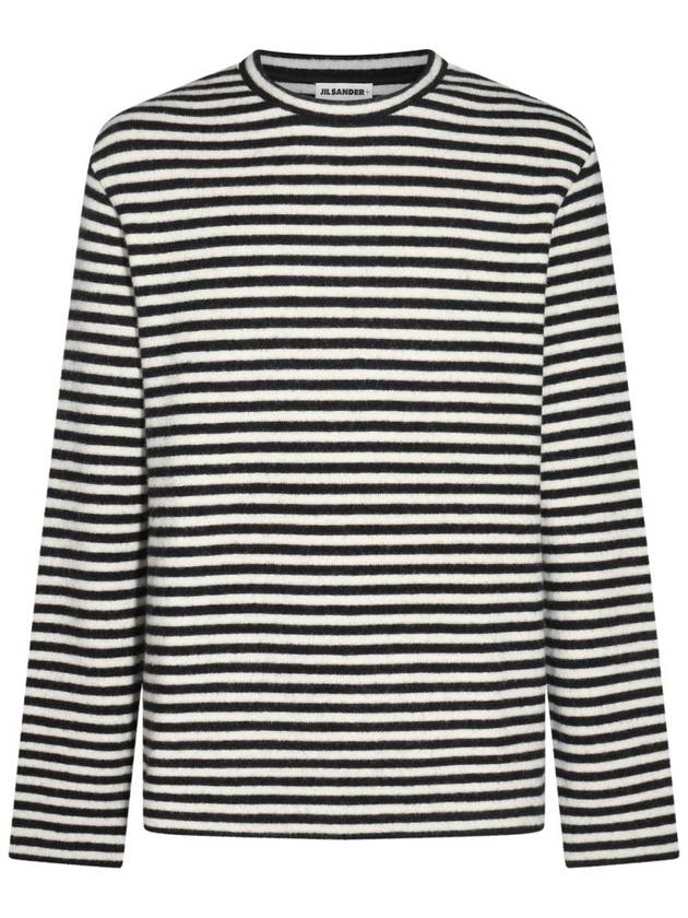 Logo Patch Striped Wool T-Shirt J47GC0114J20077 - JIL SANDER - BALAAN 2