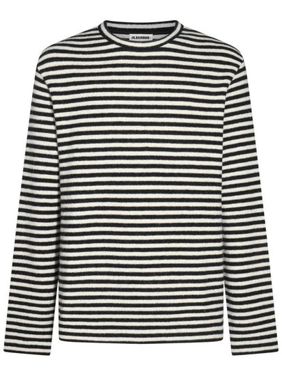 Logo Patch Striped Wool T-Shirt J47GC0114J20077 - JIL SANDER - BALAAN 2