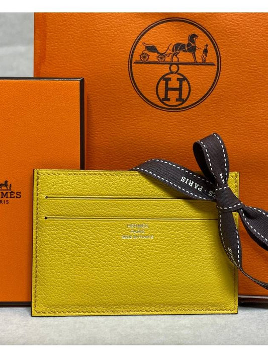 Citizen Twill Card Wallet Yellow - HERMES - BALAAN 2