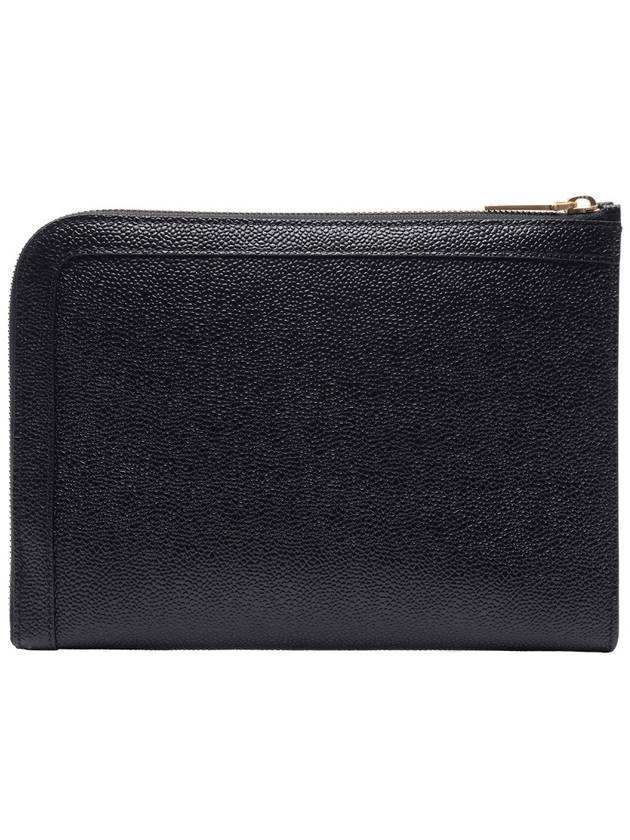 Pebble Minifolio Clutch Bag Black - THOM BROWNE - BALAAN 5