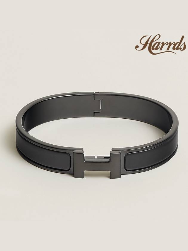 Clic HH So Black Bracelet Noir Mat - HERMES - BALAAN.