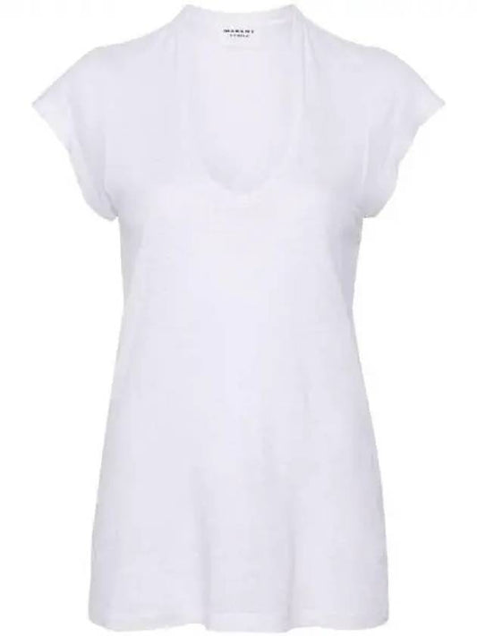 ZANKOU Linen Short Sleeve T Shirt - ISABEL MARANT ETOILE - BALAAN 1