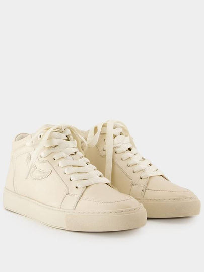 Mid Fly On Sneakers - Zadig & Voltaire - Leather - White - ZADIG & VOLTAIRE - BALAAN 2