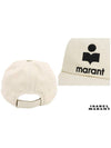 Isabel Marant Women's Tyrone Logo Cap Ecru Black CQ001XFB A3C05A ECBK - ISABEL MARANT ETOILE - BALAAN 5