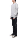 Classic Loopback Terry Tonal 4-Bar Relaxed Fit Crewneck Sweatshirt Pale Grey - THOM BROWNE - BALAAN 5