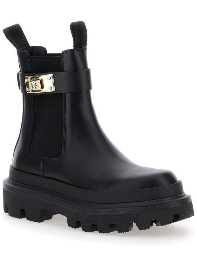 braided strap leather ankle boots CT1002AB640 - DOLCE&GABBANA - BALAAN 3