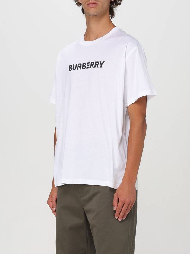 Logo Print Short Sleeve T-Shirt White - BURBERRY - BALAAN 5