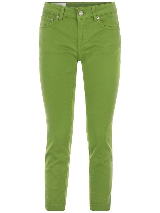 Rose cropped stretch cotton trousers - DONDUP - BALAAN 1