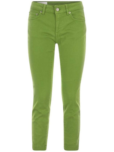 Rose cropped stretch cotton trousers - DONDUP - BALAAN 1