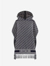 Oblique Hoodie Poncho Cotton Navy Blue - DIOR - BALAAN 2