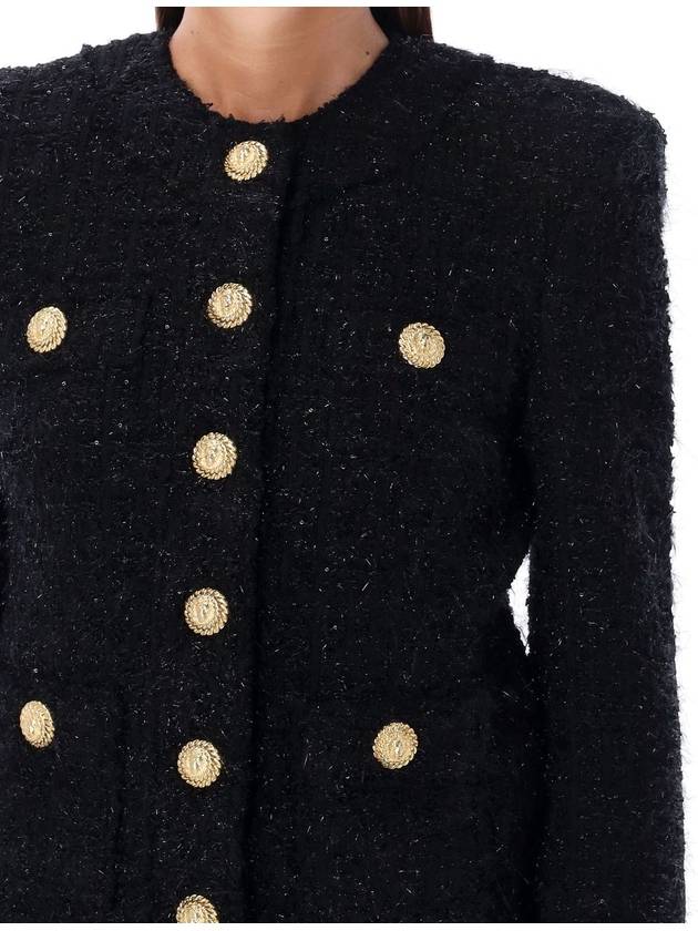 button tweed jacket black - BALMAIN - BALAAN 4