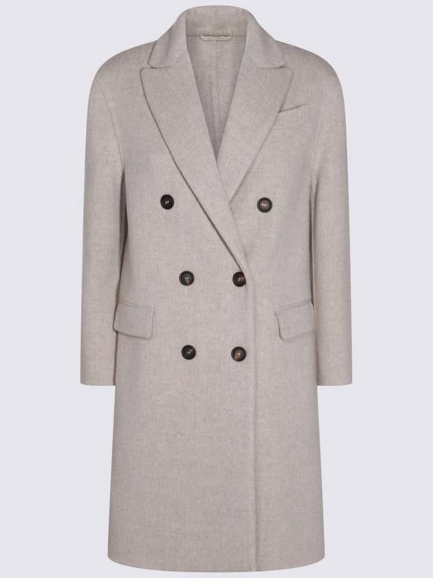 Brunello Cucinelli Beige Wool Coat - BRUNELLO CUCINELLI - BALAAN 1