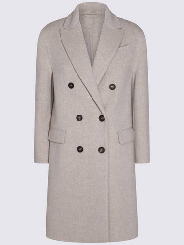 Brunello Cucinelli Beige Wool Coat - BRUNELLO CUCINELLI - BALAAN 1