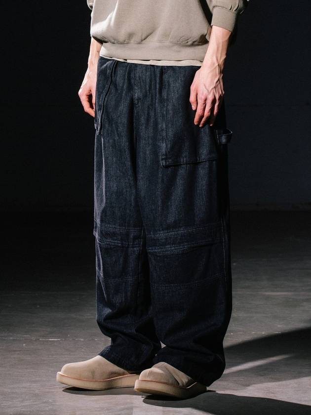 UNBALANCE FATIGUE PANTS DENIM : BLACK DENIM - BIG UNION - BALAAN 1