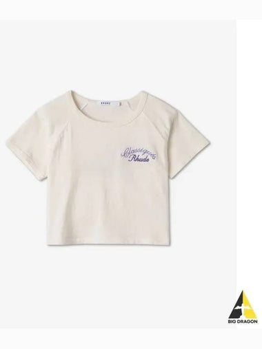 Baby Logo Short Sleeve T Shirt Cream Lilac RHFW22TT076640341034 - RHUDE - BALAAN 1