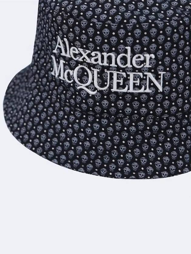 Skull Dot Embroid Logo Bucket Hat Black - ALEXANDER MCQUEEN - BALAAN 5