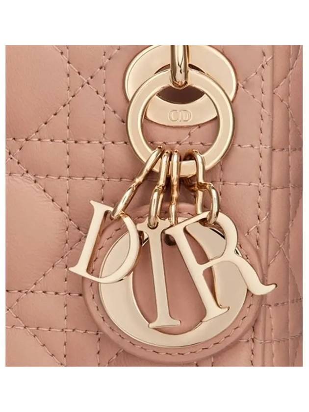 Micro Lady Cannage Lambskin Mini Bag Rose - DIOR - BALAAN 6