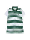 Poly Rayon Stripe Yoko Golf T-Shirt GREEN - WHITEBALL - BALAAN 6