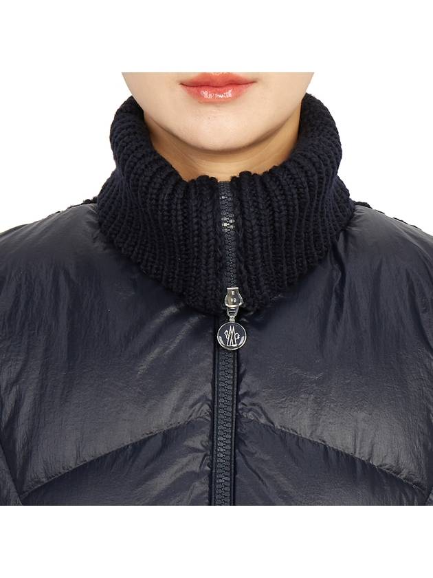 Padded Wool Cardigan Navy - MONCLER - BALAAN 8