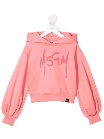 Kids Women s Logo Print Hoodie Pink MS027691 077 - MSGM - BALAAN 1