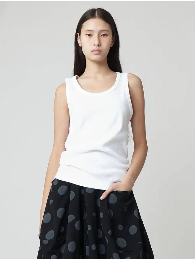 Ribbed Sleeveless White - ATHPLATFORM - BALAAN 2