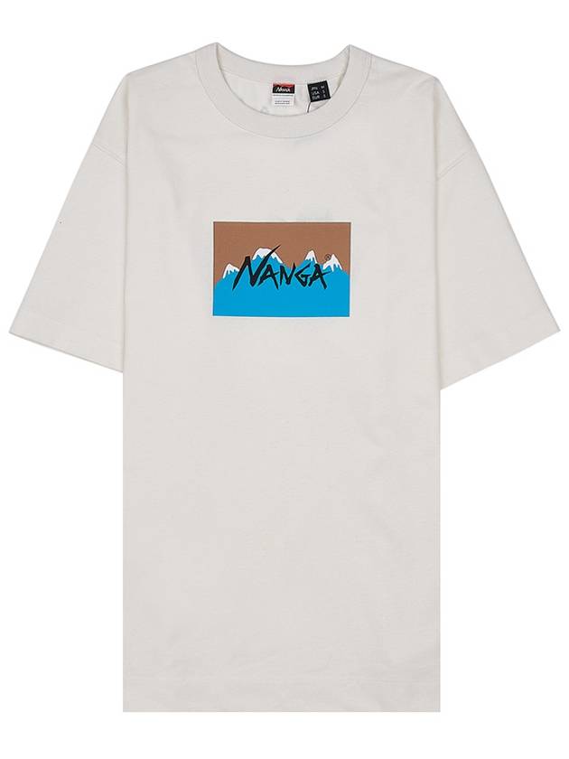 Men's Eco Hybrid Logo T-Shirt NW2411 1G805 C WHT BEG - NANGA - BALAAN 1