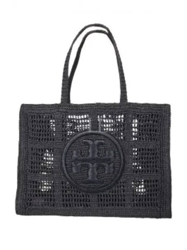 Ella Hand Crocheted Tote Bag Black - TORY BURCH - BALAAN 2