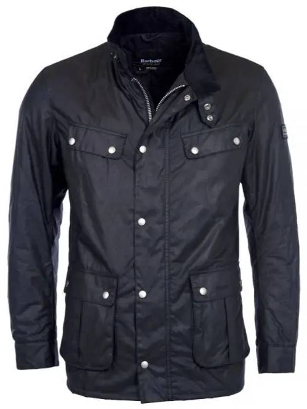 Duke Wax Button Jacket Black - BARBOUR - BALAAN 2