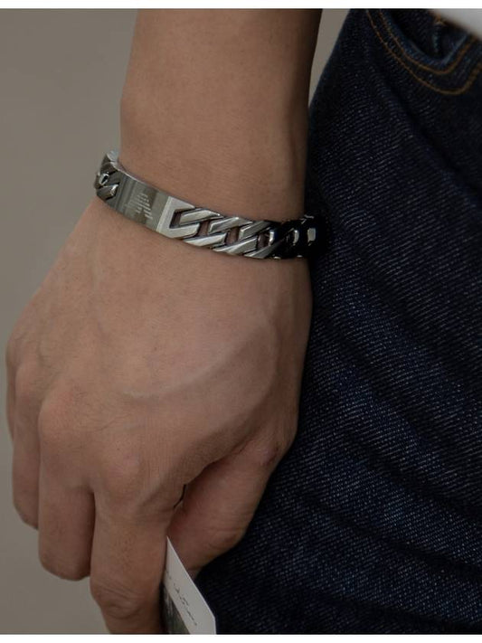 Logo Chain Bracelet Silver - EMPORIO ARMANI - BALAAN.