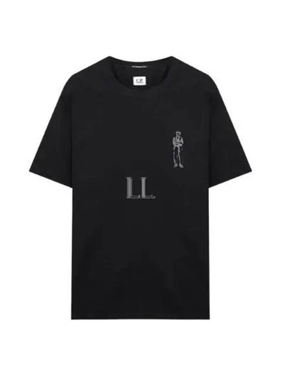 Graphic Logo Short Sleeve T-Shirt Black - CP COMPANY - BALAAN 2